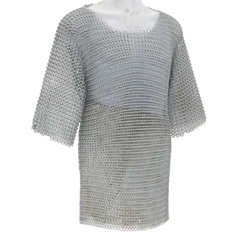 Chainmail Haubergeon Shirt - Zinc Coated Mild Steel