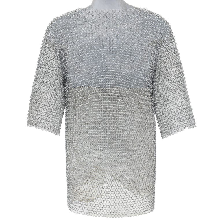 Chainmail Haubergeon Shirt - Zinc Coated Mild Steel