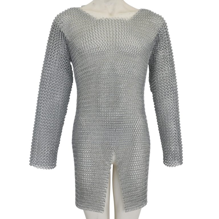 Chainmail Habergeon with Full Sleeves