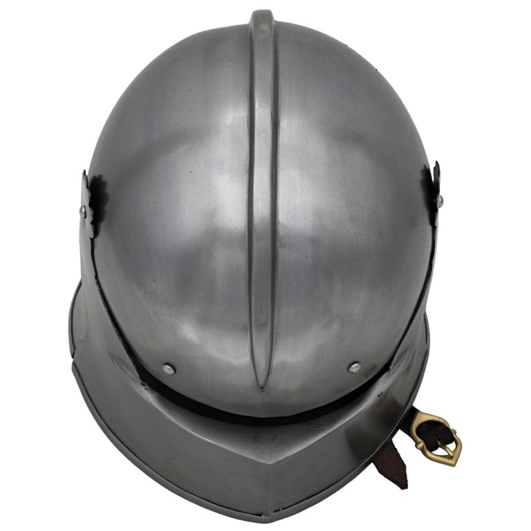 German Sallet Helmet with Leather Liner and Buckle