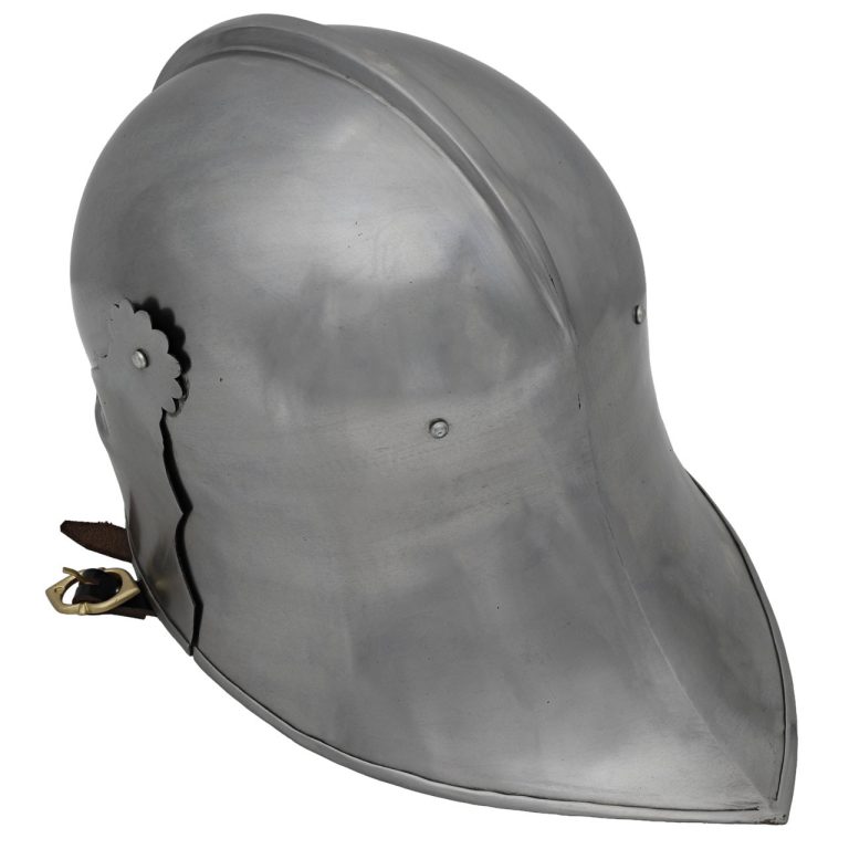 German Sallet Helmet with Leather Liner and Buckle