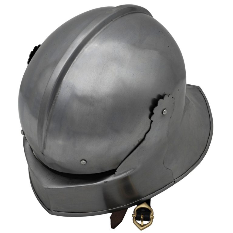 German Sallet Helmet with Leather Liner and Buckle