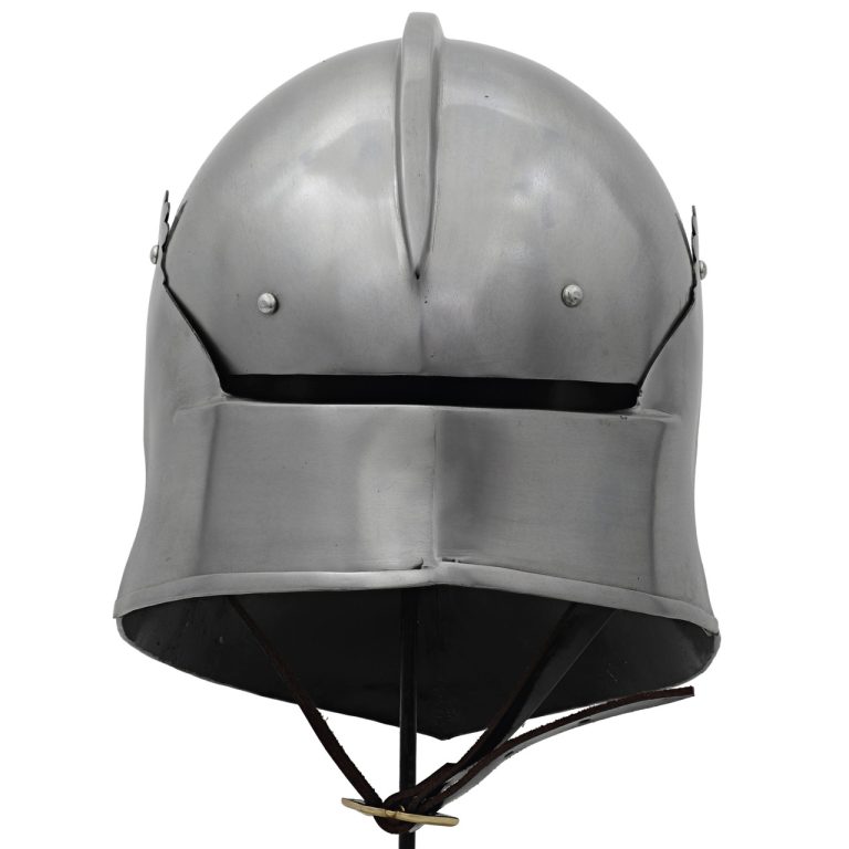German Sallet Helmet with Leather Liner and Buckle
