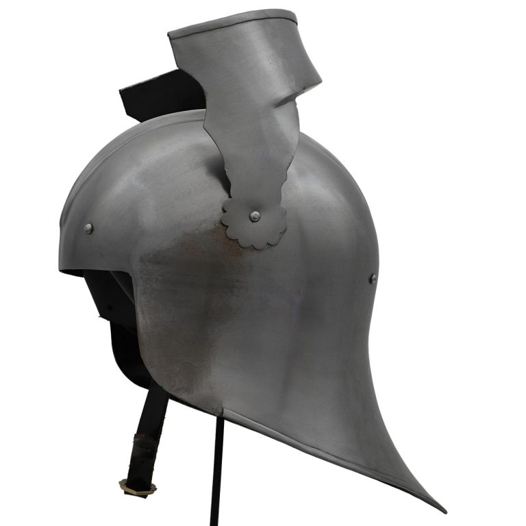 German Sallet Helmet with Leather Liner and Buckle