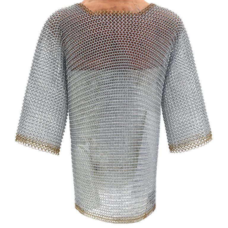 Half Sleeve Chainmail Habergeon for Chest Protection