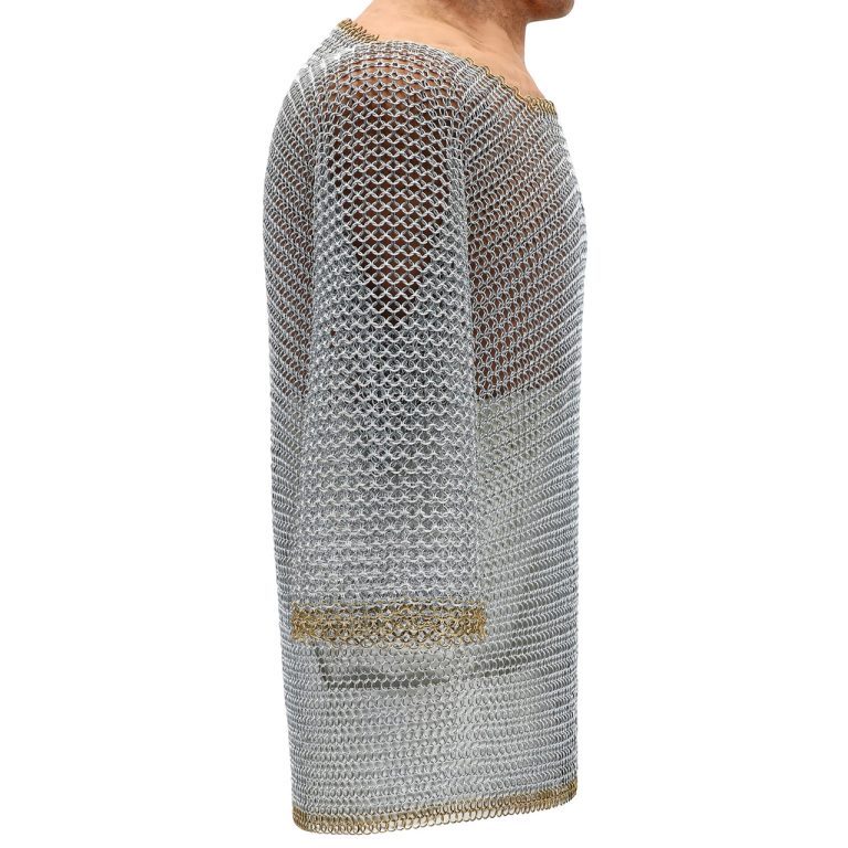 Half Sleeve Chainmail Habergeon for Chest Protection
