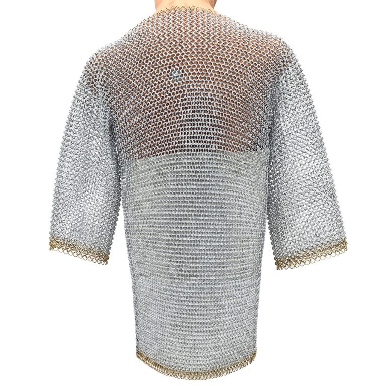 Half Sleeve Chainmail Habergeon for Chest Protection