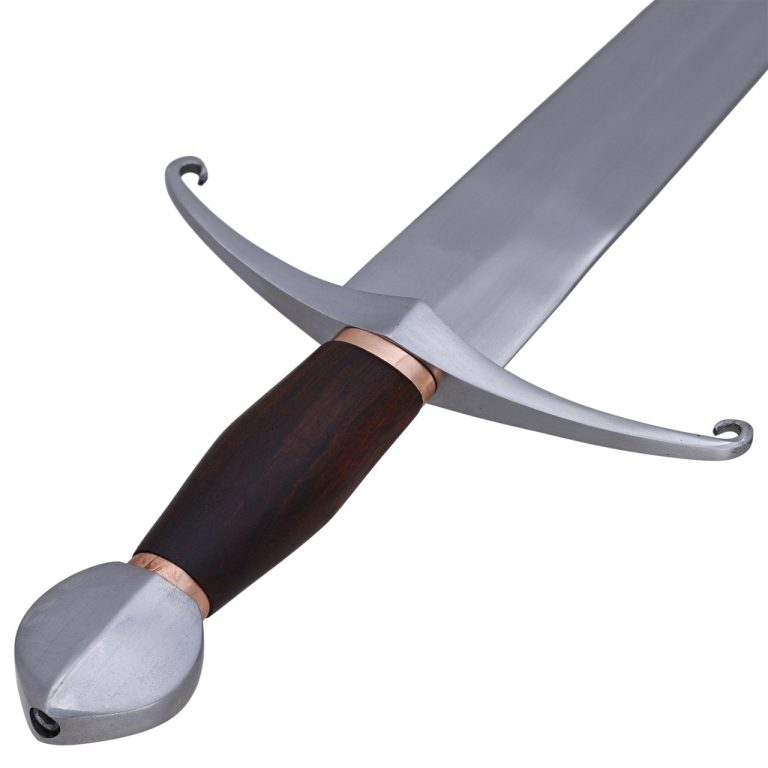 Hand Forged Double Edge Sword with Leather Scabbard