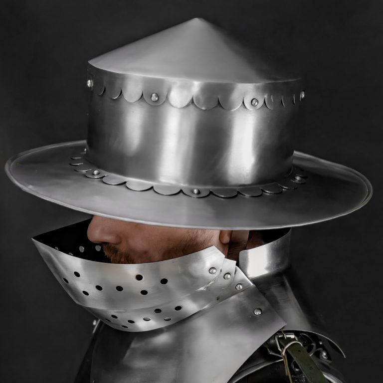 Medieval Kettle Hat with Leather Liner