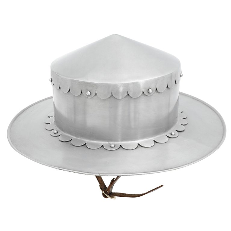 Medieval Kettle Hat with Leather Liner
