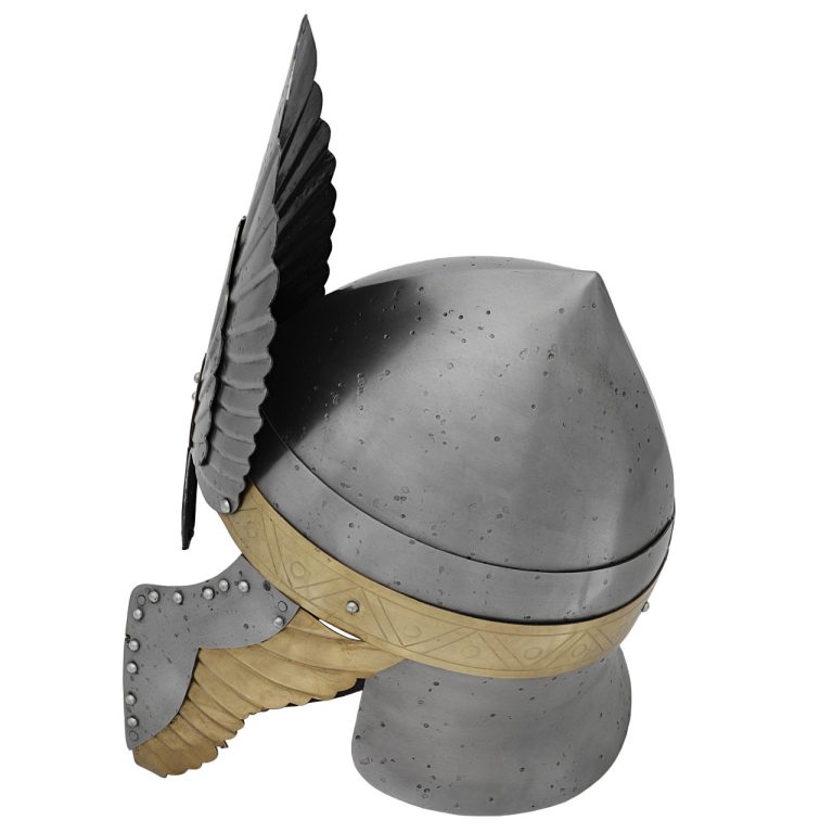 Medieval Steel Knight Viking Helmet with Leather Liner