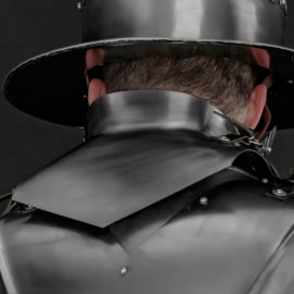 Polished Steel Medieval Shutter Gorget