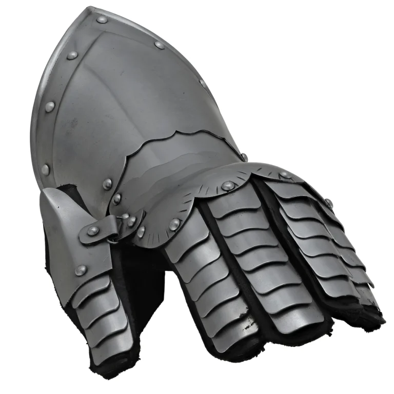 Polished Steel Gauntlets for Hand Protection