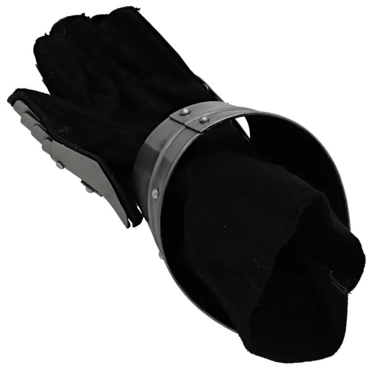 Polished Steel Gauntlets for Hand Protection
