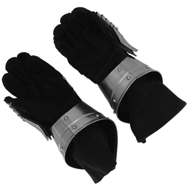 Polished Steel Gauntlets for Hand Protection