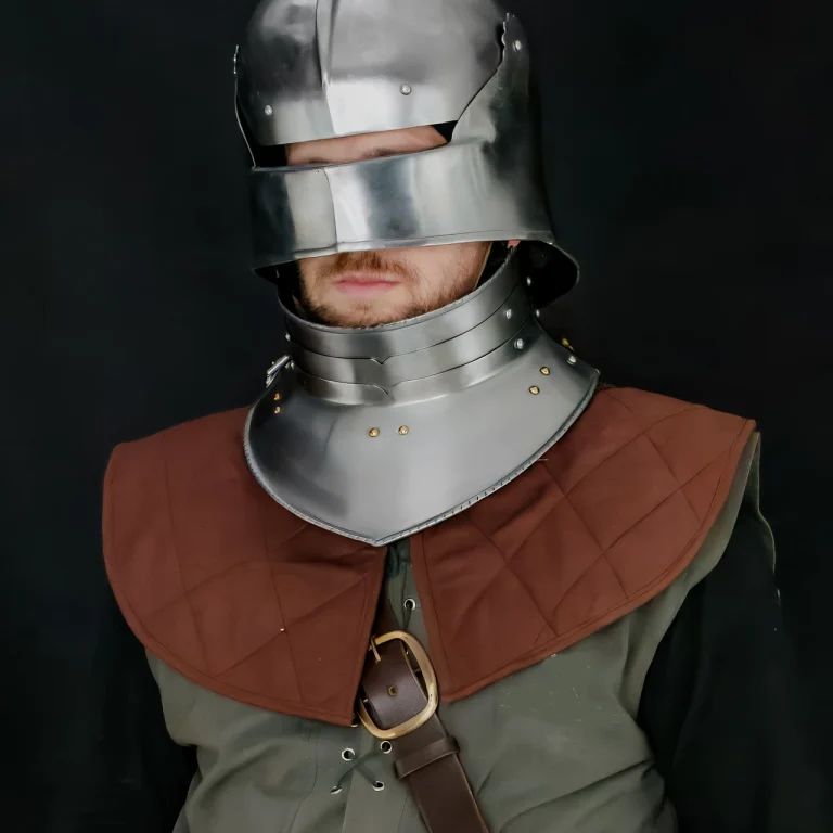 Medieval Steel Plate Gorget - Neck Armor for Knights