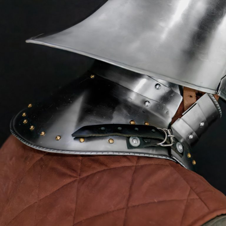 Medieval Steel Plate Gorget - Neck Armor for Knights