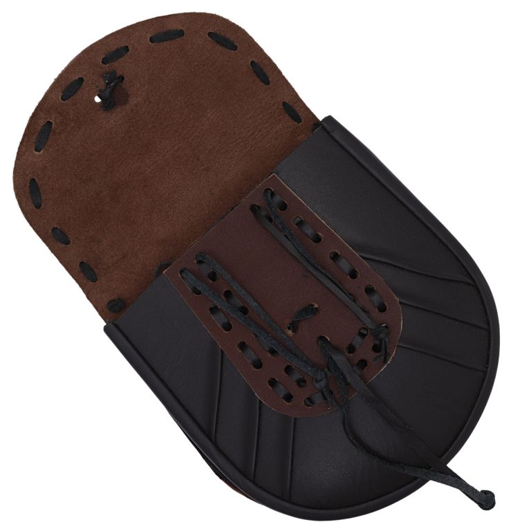 Leather Belt Pouch in Brown and Black