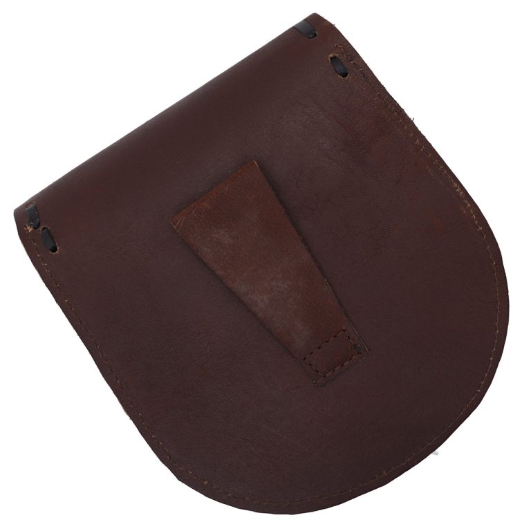 Leather Belt Pouch in Brown and Black