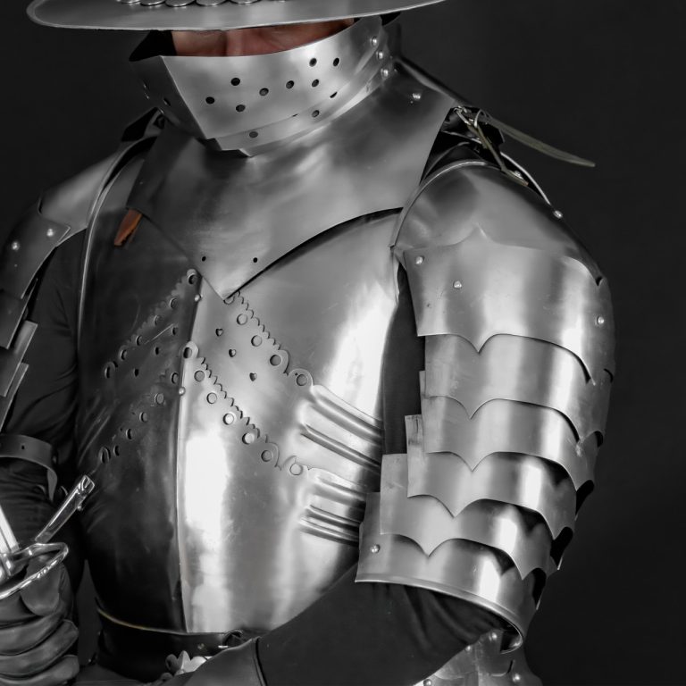 Polished Steel Medieval Shoulder Pauldron