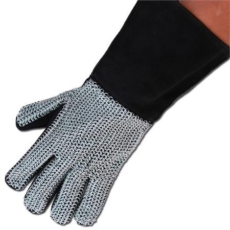 Suede Chainmail Gloves for Medieval Use