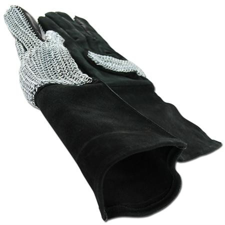 Suede Chainmail Gloves for Medieval Use