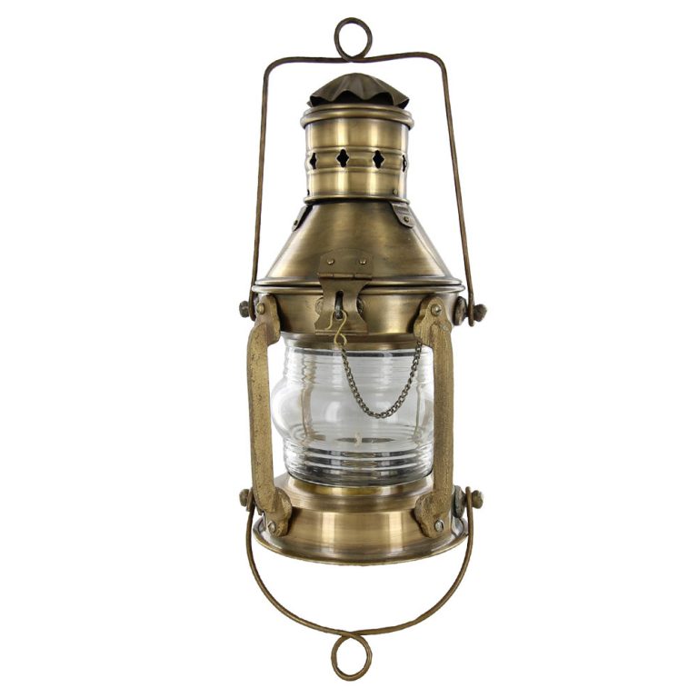 Antique Brass Anchor Lantern for Merchant Ships