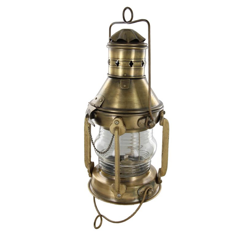 Antique Brass Anchor Lantern for Merchant Ships