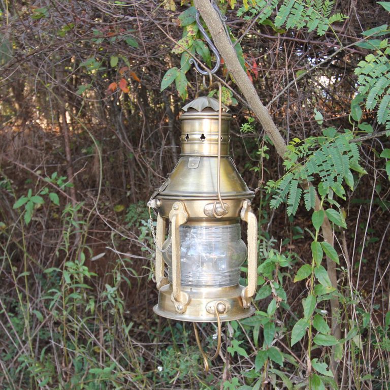 Antique Brass Anchor Lantern for Merchant Ships