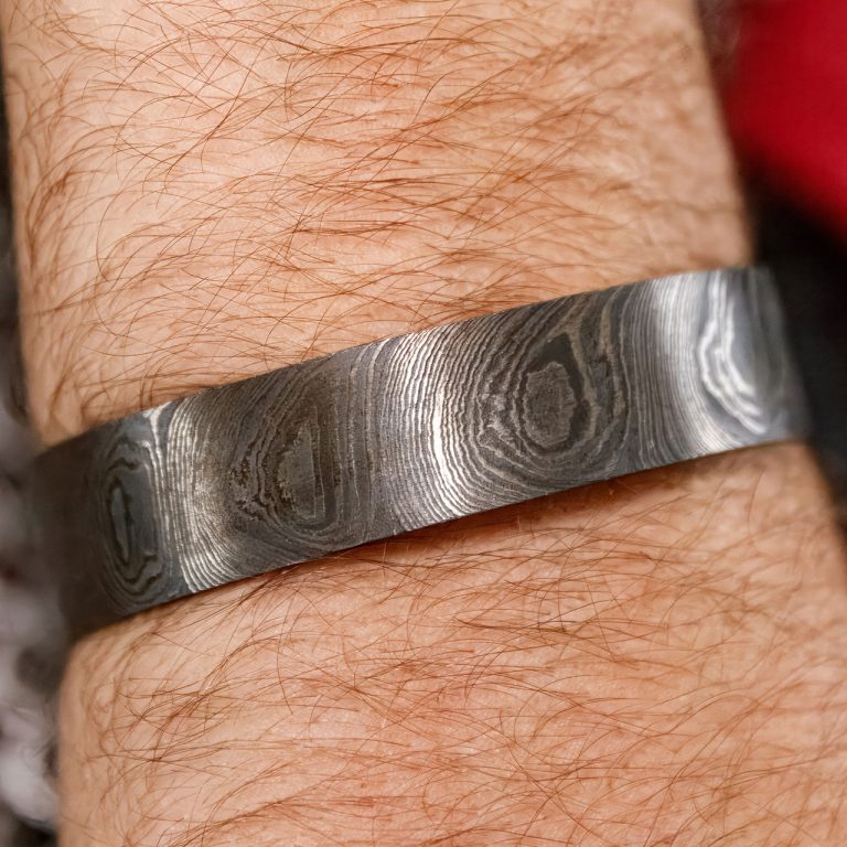 Damascus Steel Unisex Bracelet Cuff