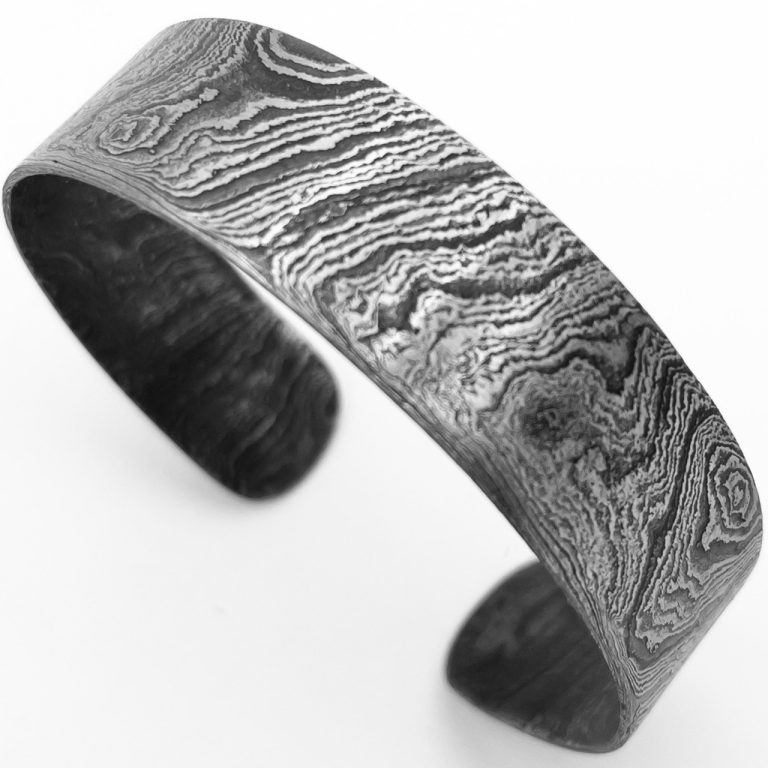 Damascus Steel Unisex Bracelet Cuff