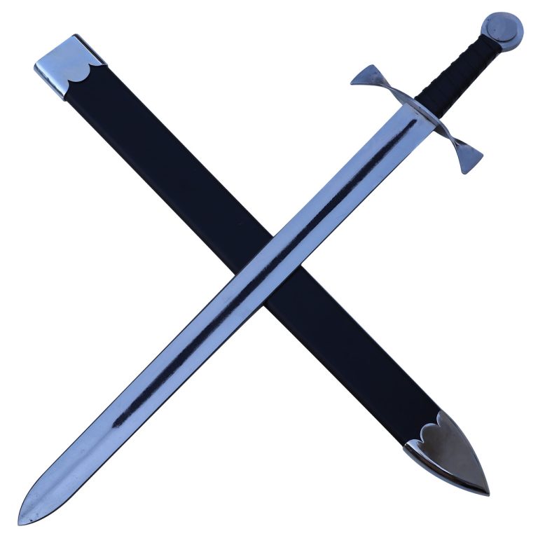 Dual Tone Medieval Sword with Mirrored Finish
