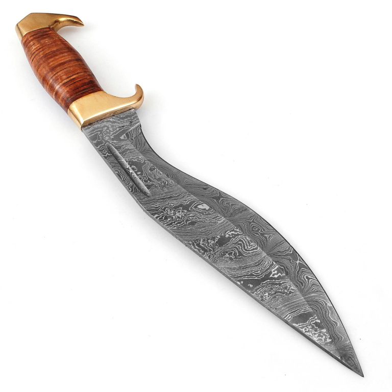 Damascus Steel Full Tang Kukri Knife