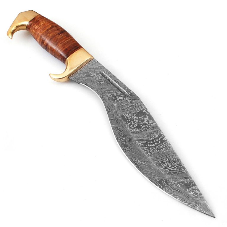Damascus Steel Full Tang Kukri Knife