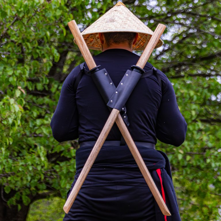 Natural Hardwood Kendo Bokken with Back Strap Sheath