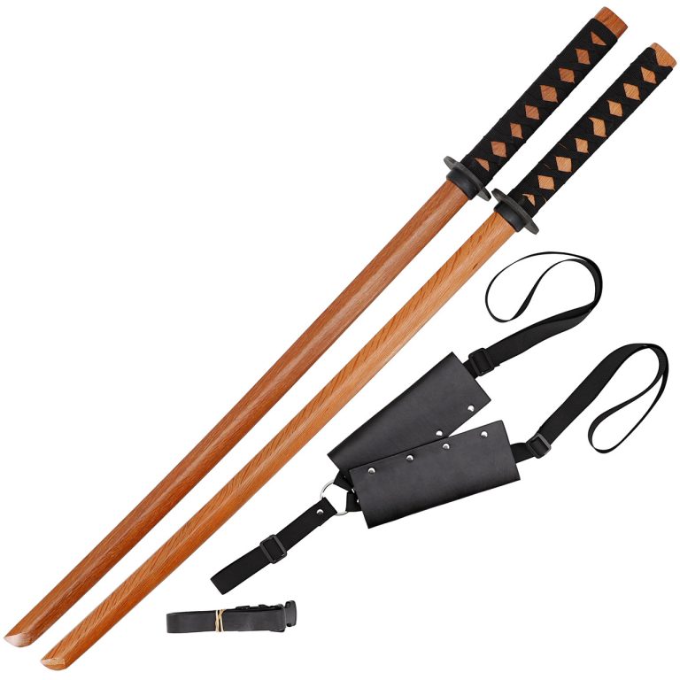 Natural Hardwood Kendo Bokken with Back Strap Sheath