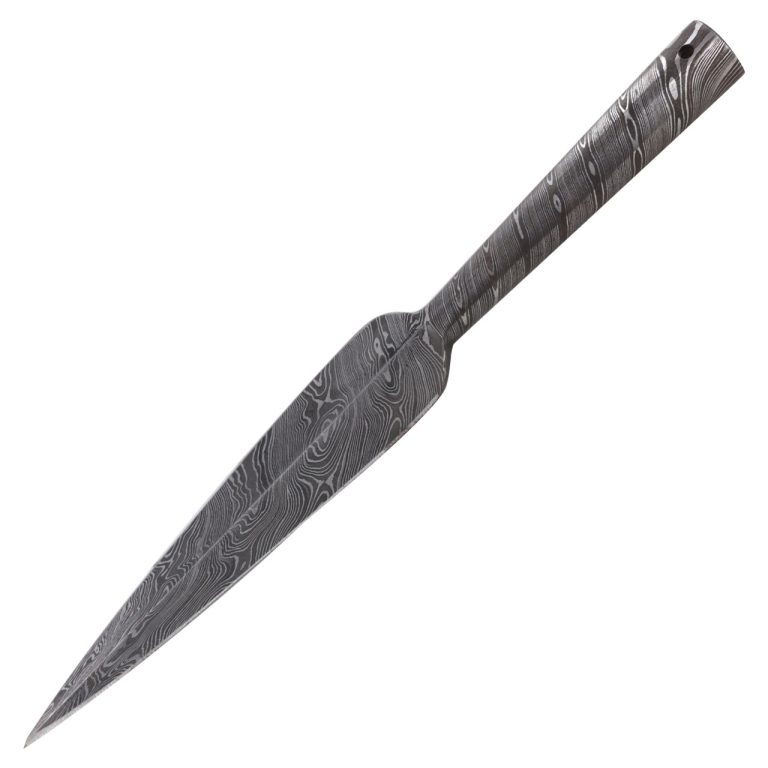 Damascus Steel Viking Spear Head Attachment