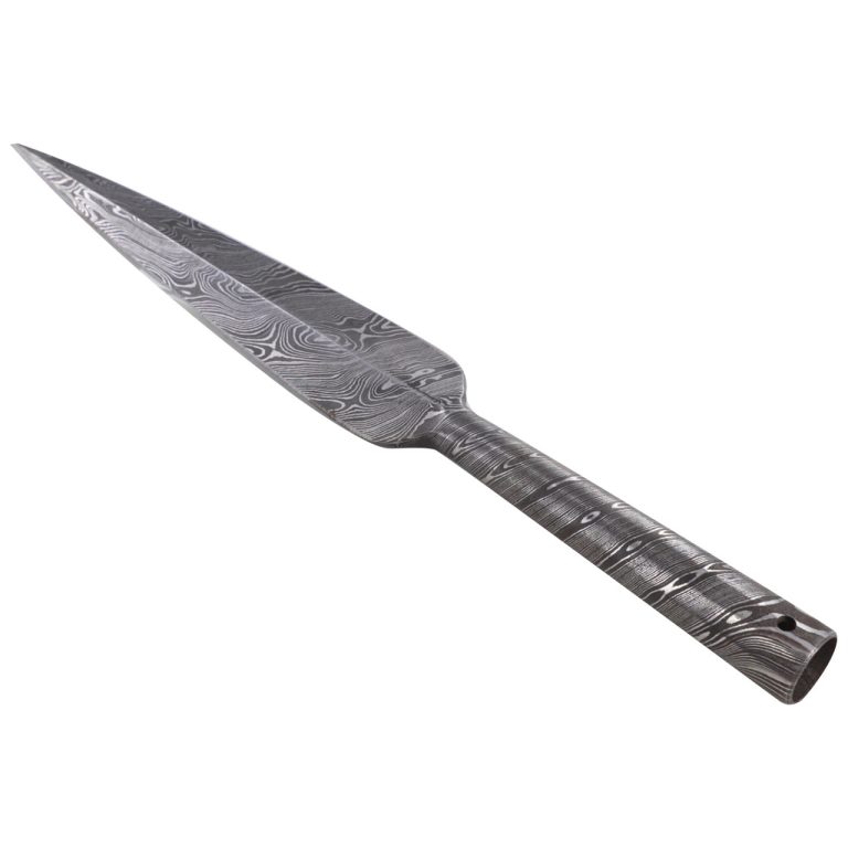 Damascus Steel Viking Spear Head Attachment