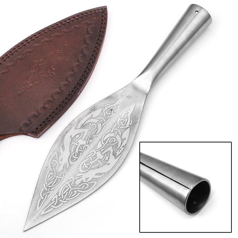 Norse Viking Leaf Spear Head High Carbon Steel