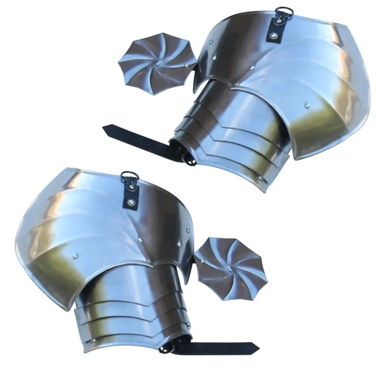 Asymmetrical Pauldrons with Rondell Armor Set