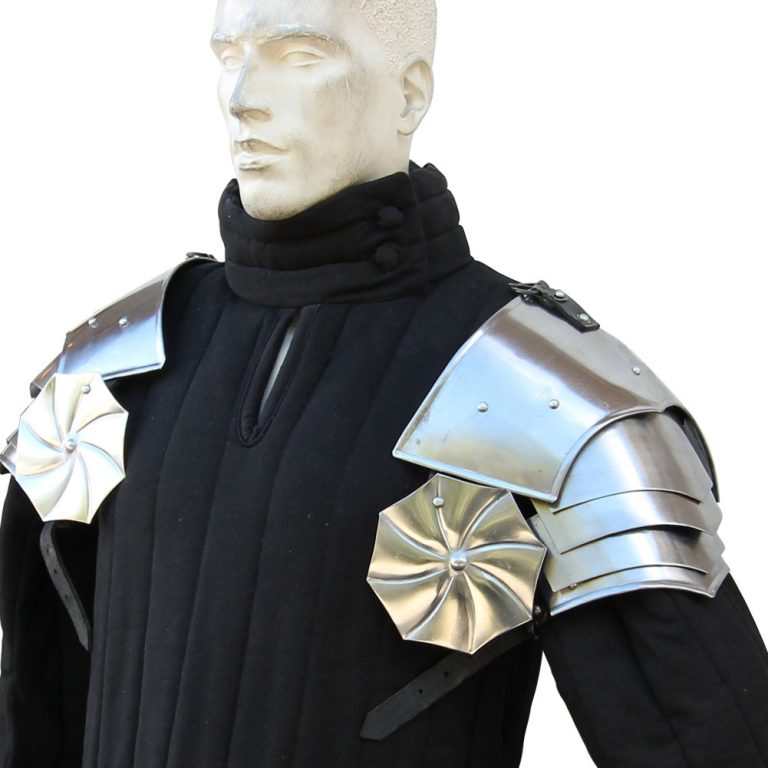 Asymmetrical Pauldrons with Rondell Armor Set