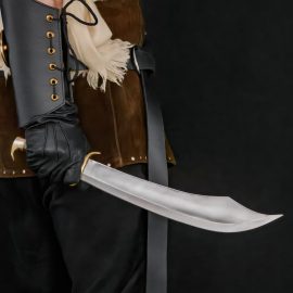 Persian Short Scimitar with Leather Sheath