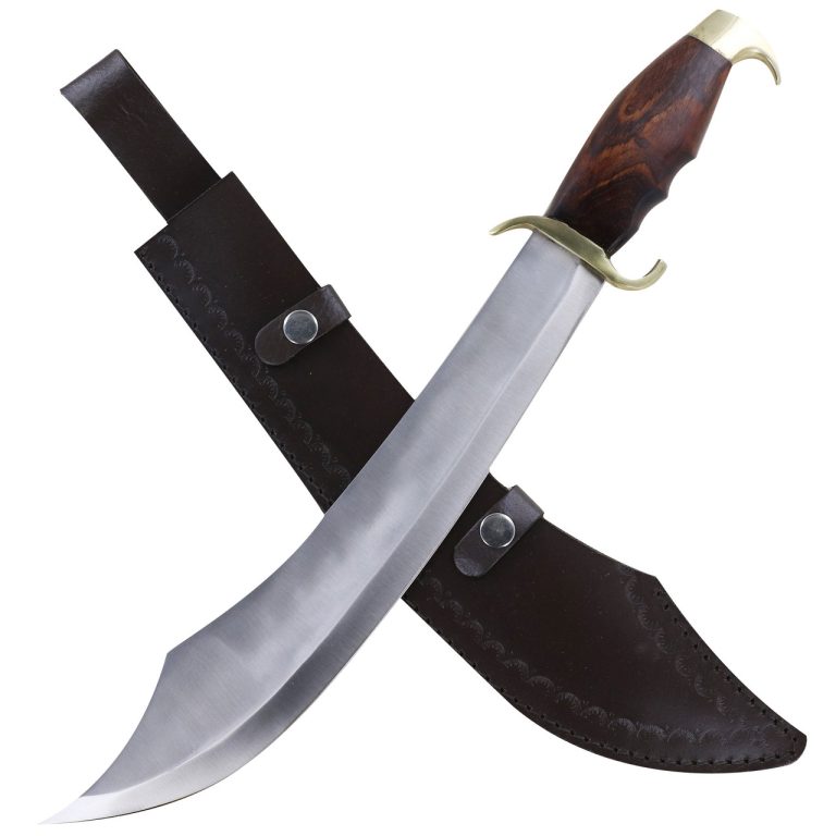 Persian Short Scimitar with Leather Sheath