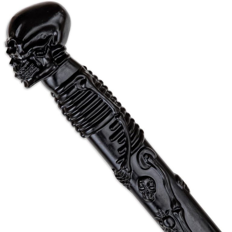 Skeleton Skull Samurai Katana with Kamon Crest
