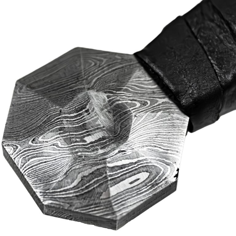 Damascus Steel Full Tang Medieval Sword with Sheath
