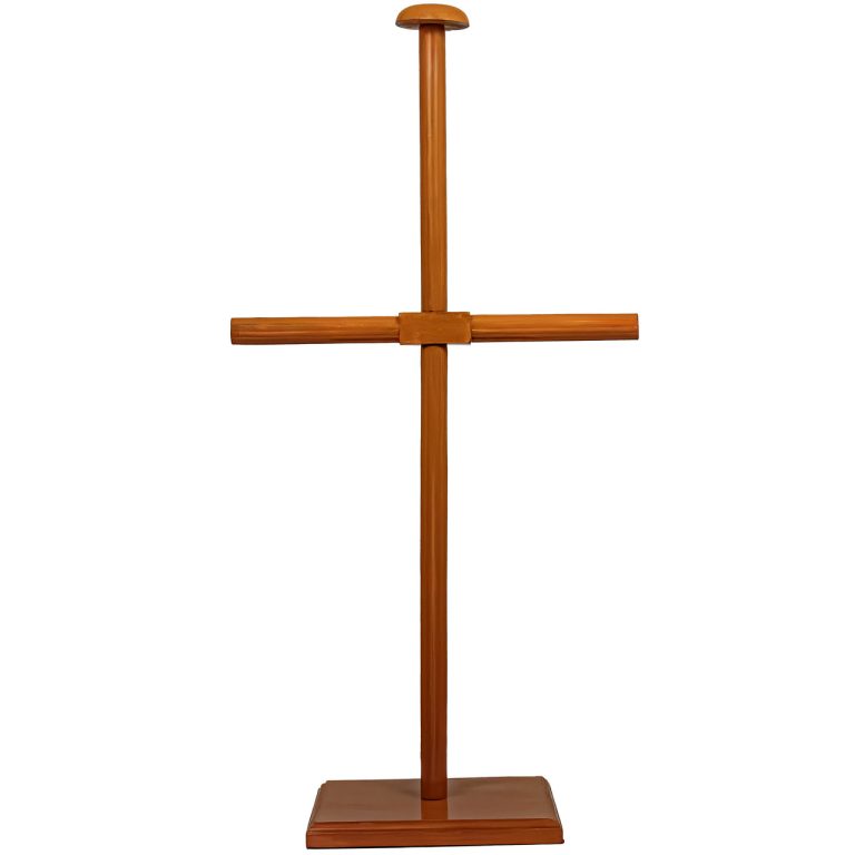 Sheesham Wood Armor Stand - Burnt Orange Finish