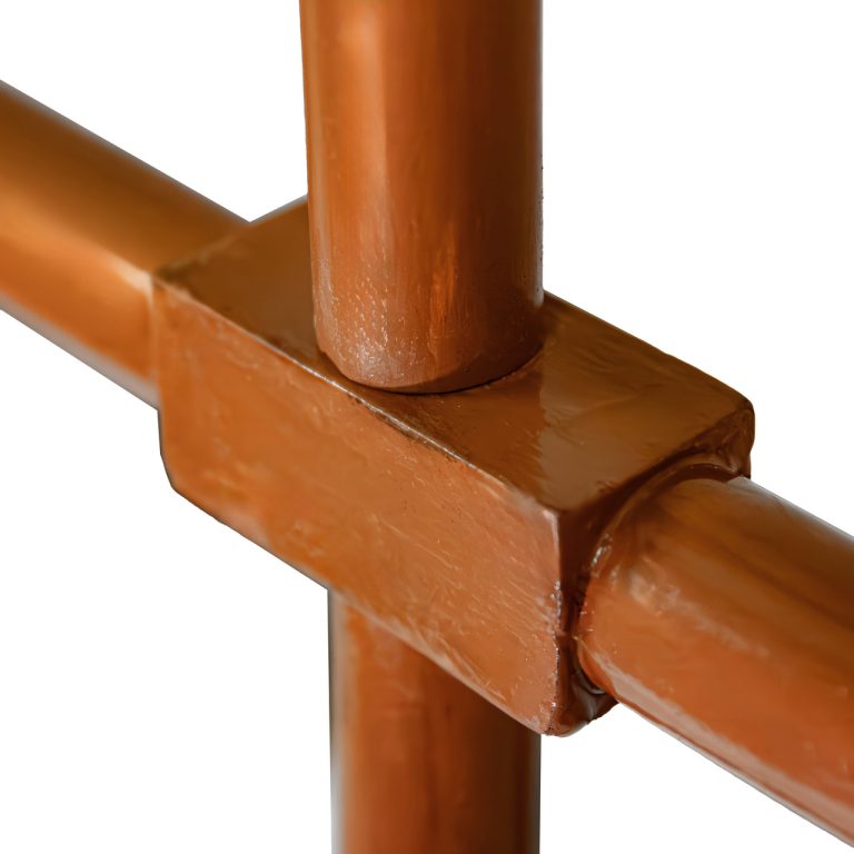 Sheesham Wood Armor Stand - Burnt Orange Finish
