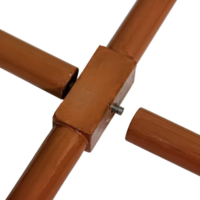 Sheesham Wood Armor Stand - Burnt Orange Finish