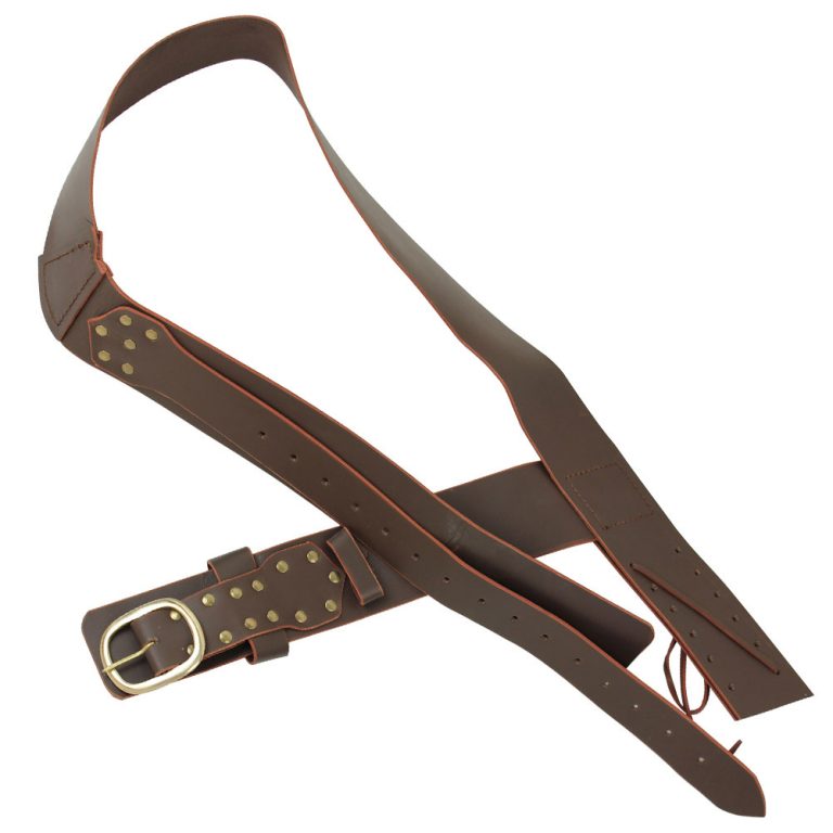 Medieval Baldric Belt Frog in Brown