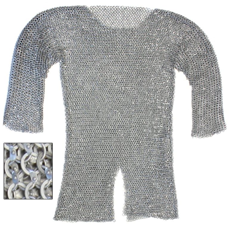 Medium Aluminum Chainmail Hauberk for Re-enactment